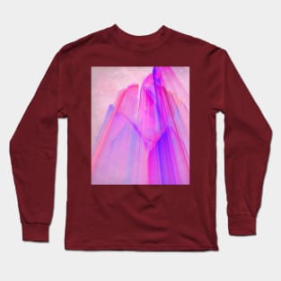 Abstract fractal sunset city building Long Sleeve T-Shirt